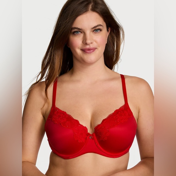 NWT Victoria’s Secret Lace Trim Lightly Lined Demi Bra - Picture 1 of 8